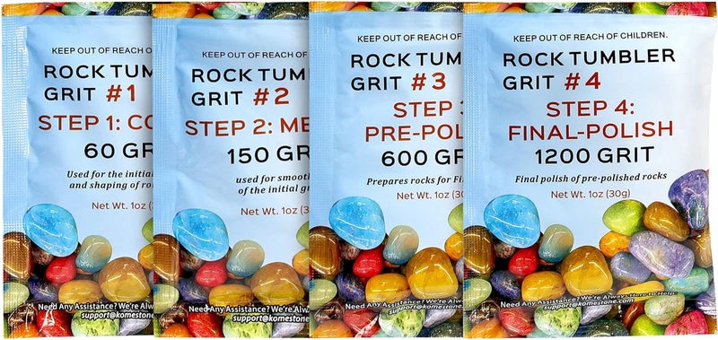KomeStone Rough Raw Colorful Rocks & Rock Tumbler Polishing Refill Grits, High Performance Polishing Grits and Crystal Stones for Another Batch of Rocks Tumbling, Suitable for All Rock Tumblers - Image 3